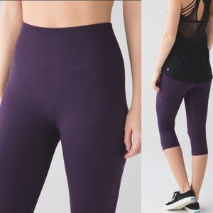 Lululemon Flow & Go Crop Leggings - Deep Zinfandel